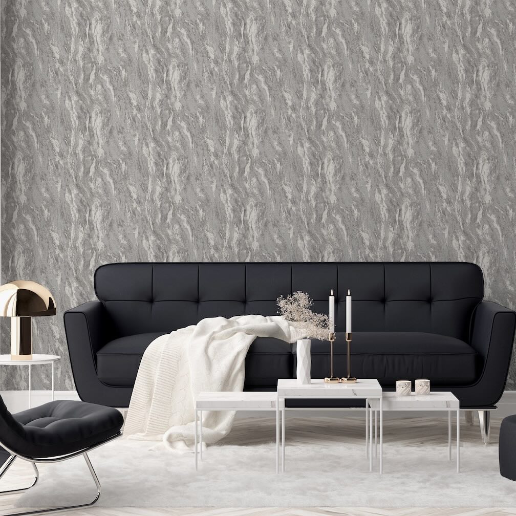 Arthouse Luxe Texture Pewter Wallpaper
