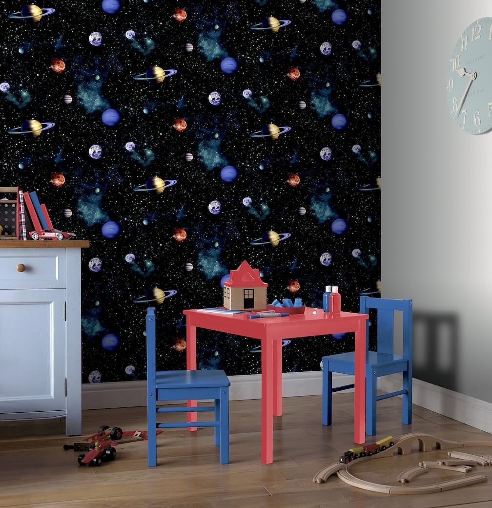 Arthouse Cosmos Charcoal Wallpaper