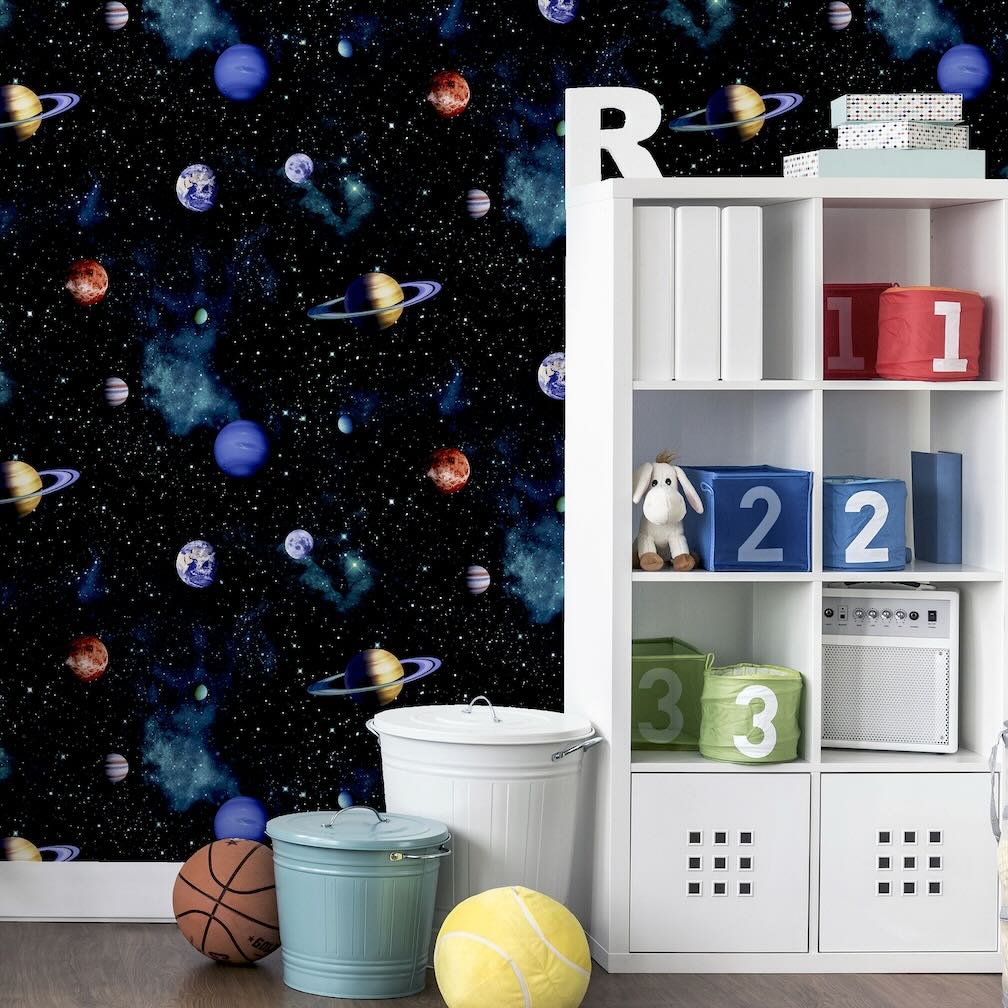 Arthouse Cosmos Charcoal Wallpaper