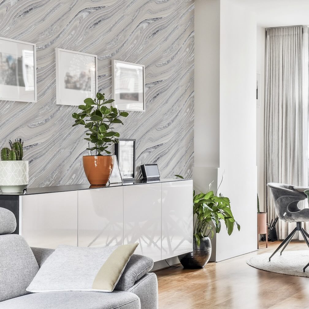 Arthouse Soft Mineral Silver Wallpaper