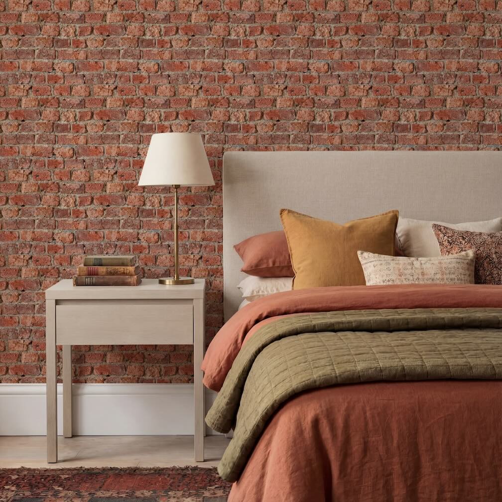 Arthouse Urban Brick Red Wallpaper