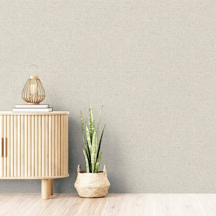 Arthouse Linen Texture Natural Wallpaper