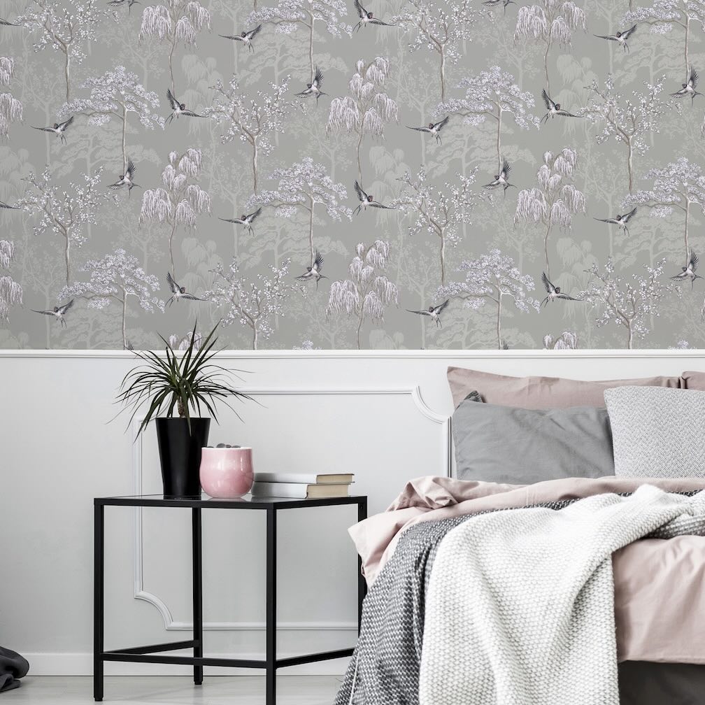 Arthouse Japanese Garden Grey Wallpaper