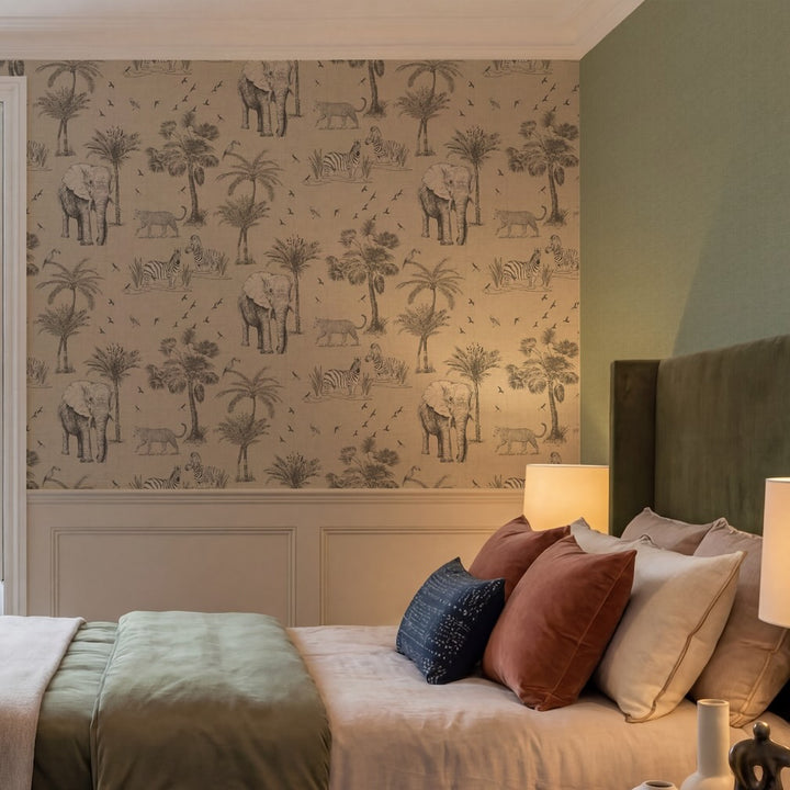 Arthouse Safari Lagoon Grey Wallpaper