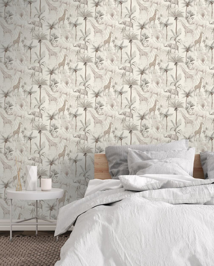 Arthouse Serengeti Animals Neutral Wallpaper