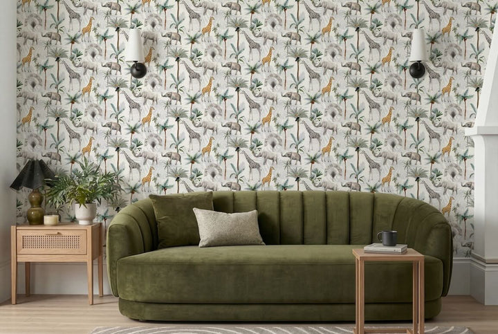 Arthouse Serengeti Animals Multicoloured Wallpaper