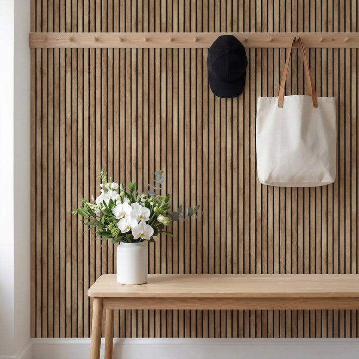 Arthouse Wood Slats Natural Wallpaper