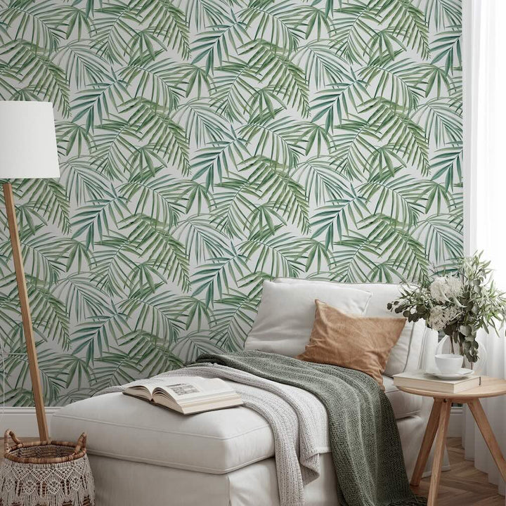Arthouse Palm Leaves Green Wallpaper