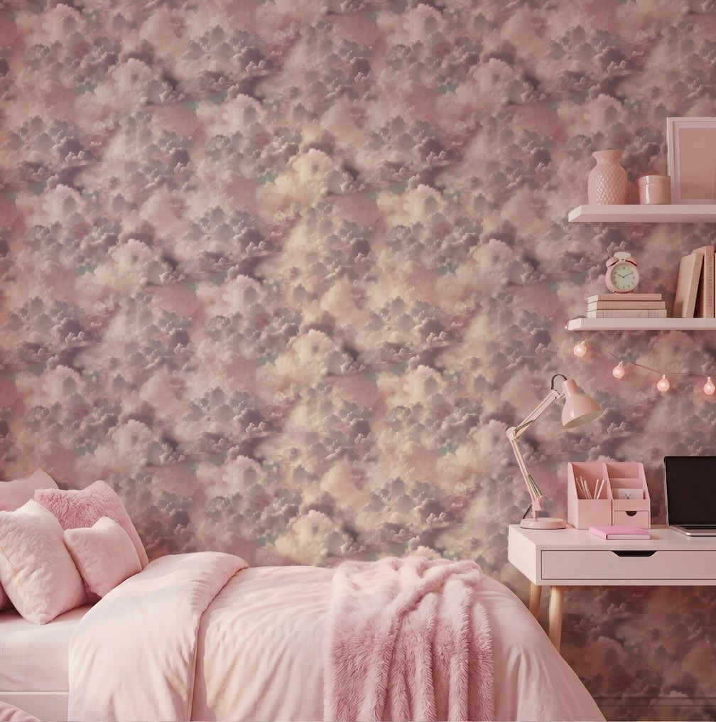 Arthouse Vanilla Skies Pink Wallpaper