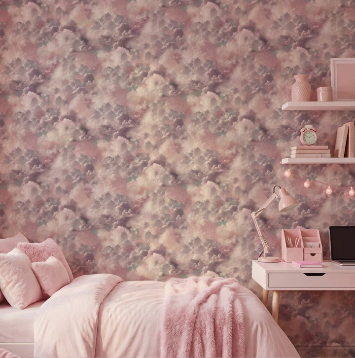 Arthouse Vanilla Skies Pink Wallpaper