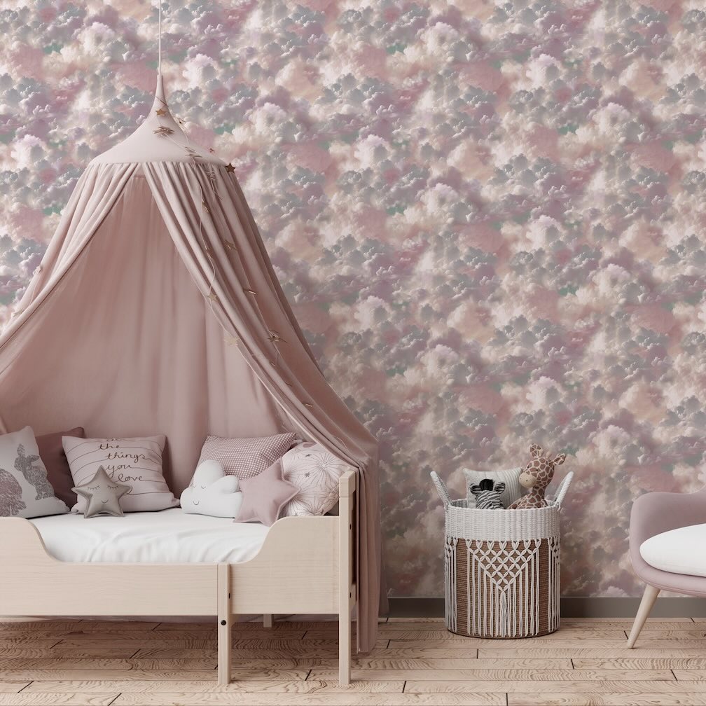 Arthouse Vanilla Skies Pink Wallpaper