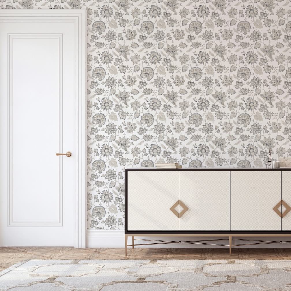 Arthouse Soft Jacobean Trail Soft Grey Wallpaper