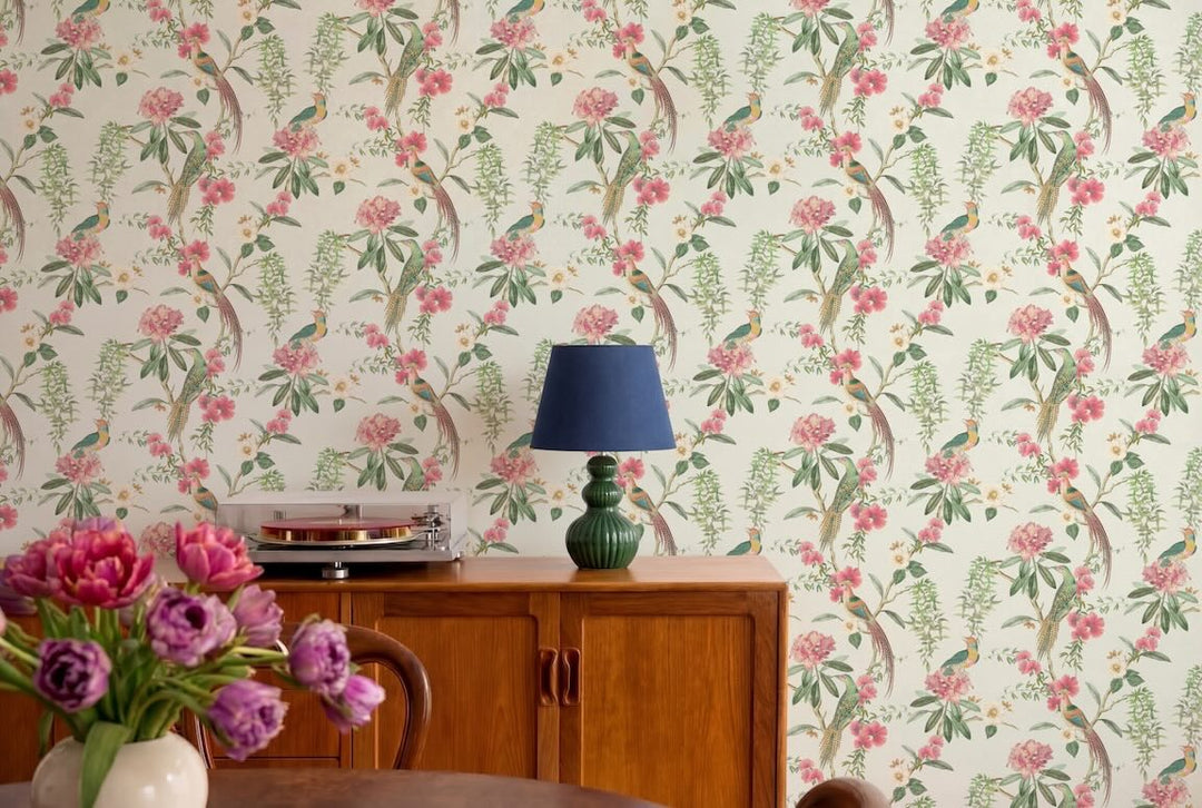 Arthouse Exotic Garden Pink Green Wallpaper