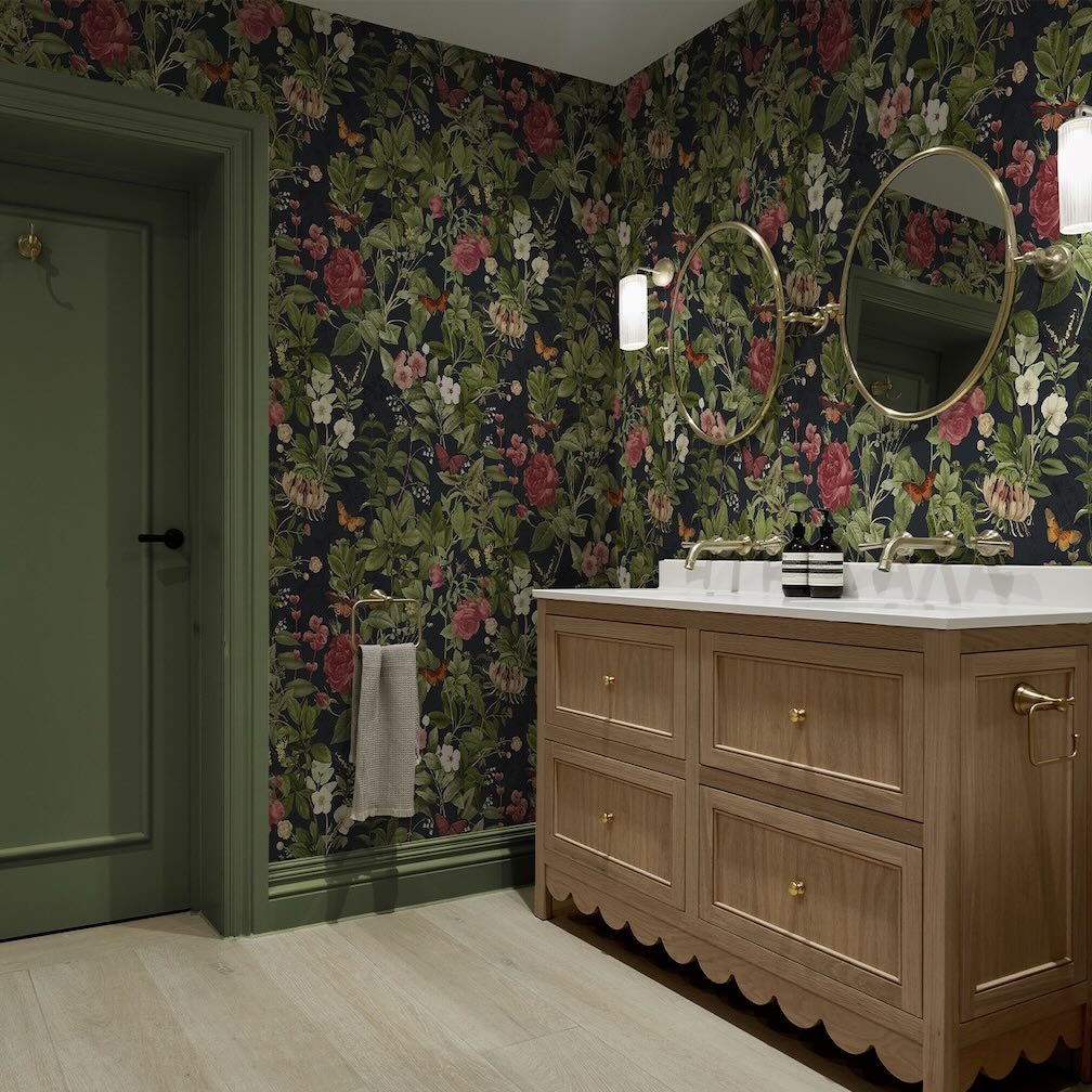 Graham & Brown Bodnant Garden Navy Wallpaper (Set of 2 Rolls)