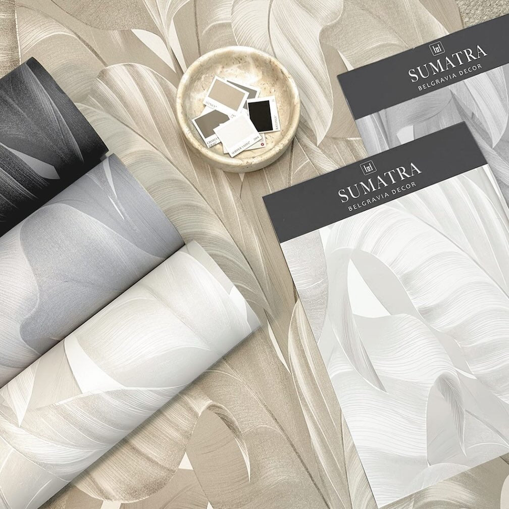 Belgravia Sumatra Leaf Cream Wallpaper