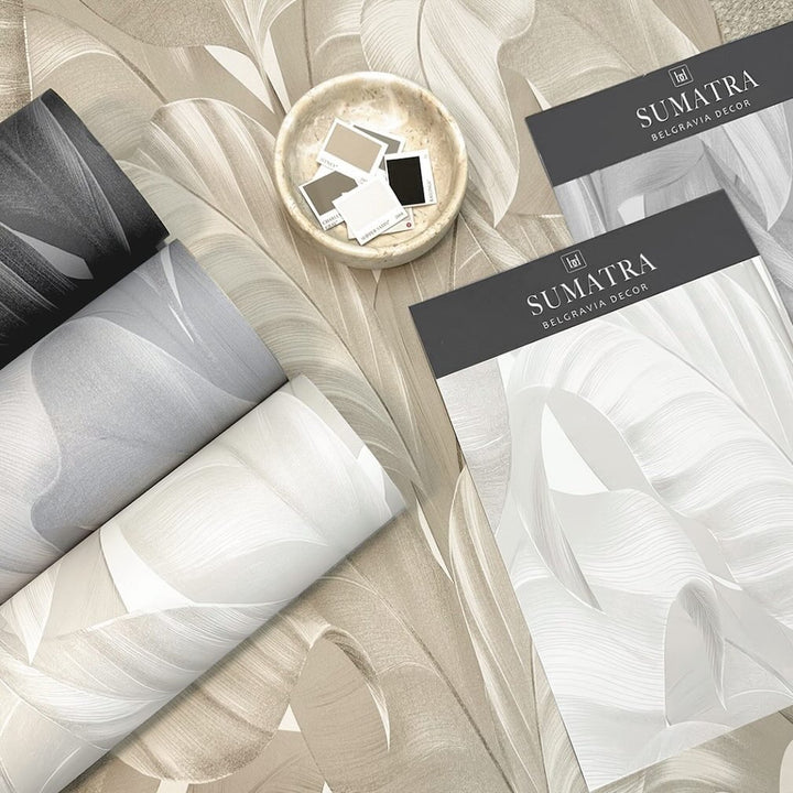 Belgravia Sumatra Leaf Cream Wallpaper