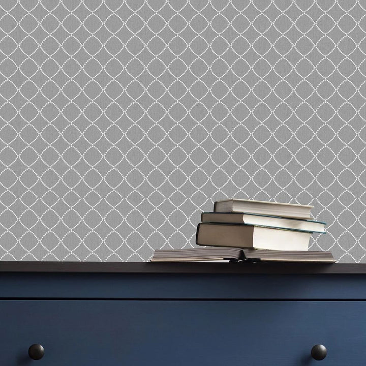 Superfresco Colours Lilibet Charcoal Grey Wallpaper