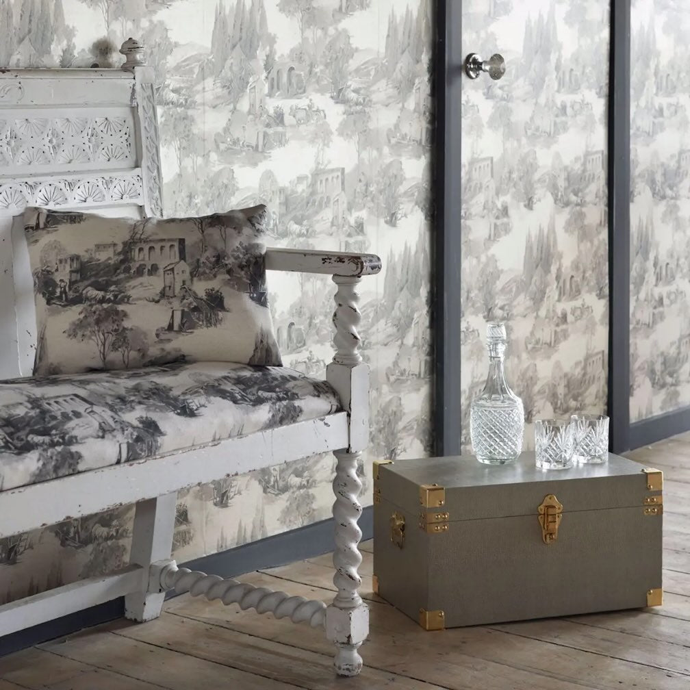 Clarke & Clarke Anastacia Charcoal Wallpaper