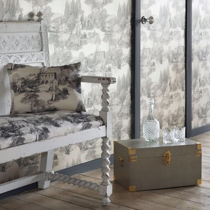 Clarke & Clarke Anastacia Charcoal Wallpaper