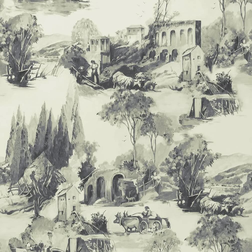 Clarke & Clarke Anastacia Charcoal Wallpaper