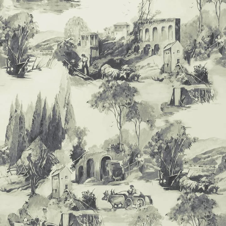Clarke & Clarke Anastacia Charcoal Wallpaper