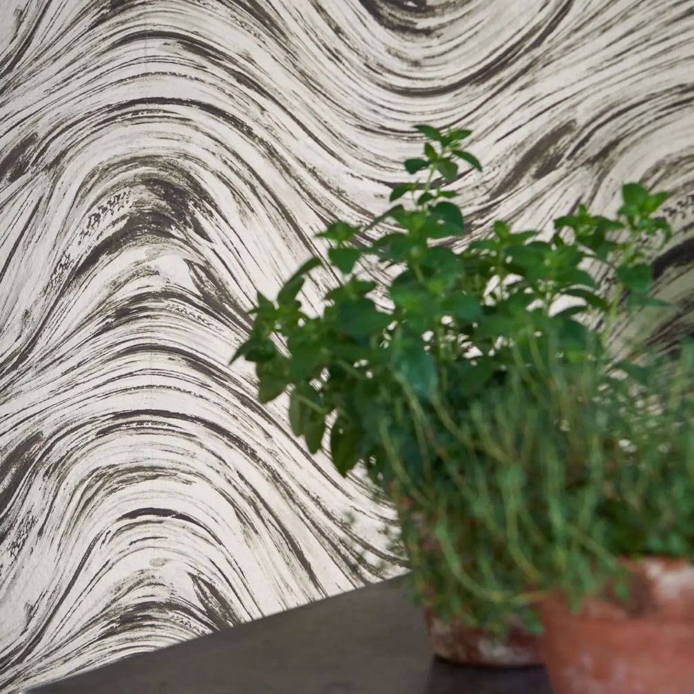 Clarke & Clarke Agata Charcoal & Gold Wallpaper