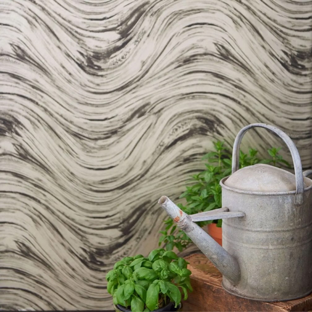 Clarke & Clarke Agata Charcoal & Gold Wallpaper