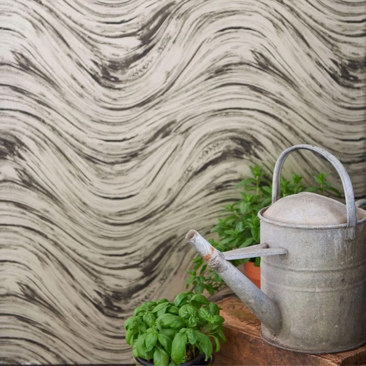 Clarke & Clarke Agata Charcoal & Gold Wallpaper