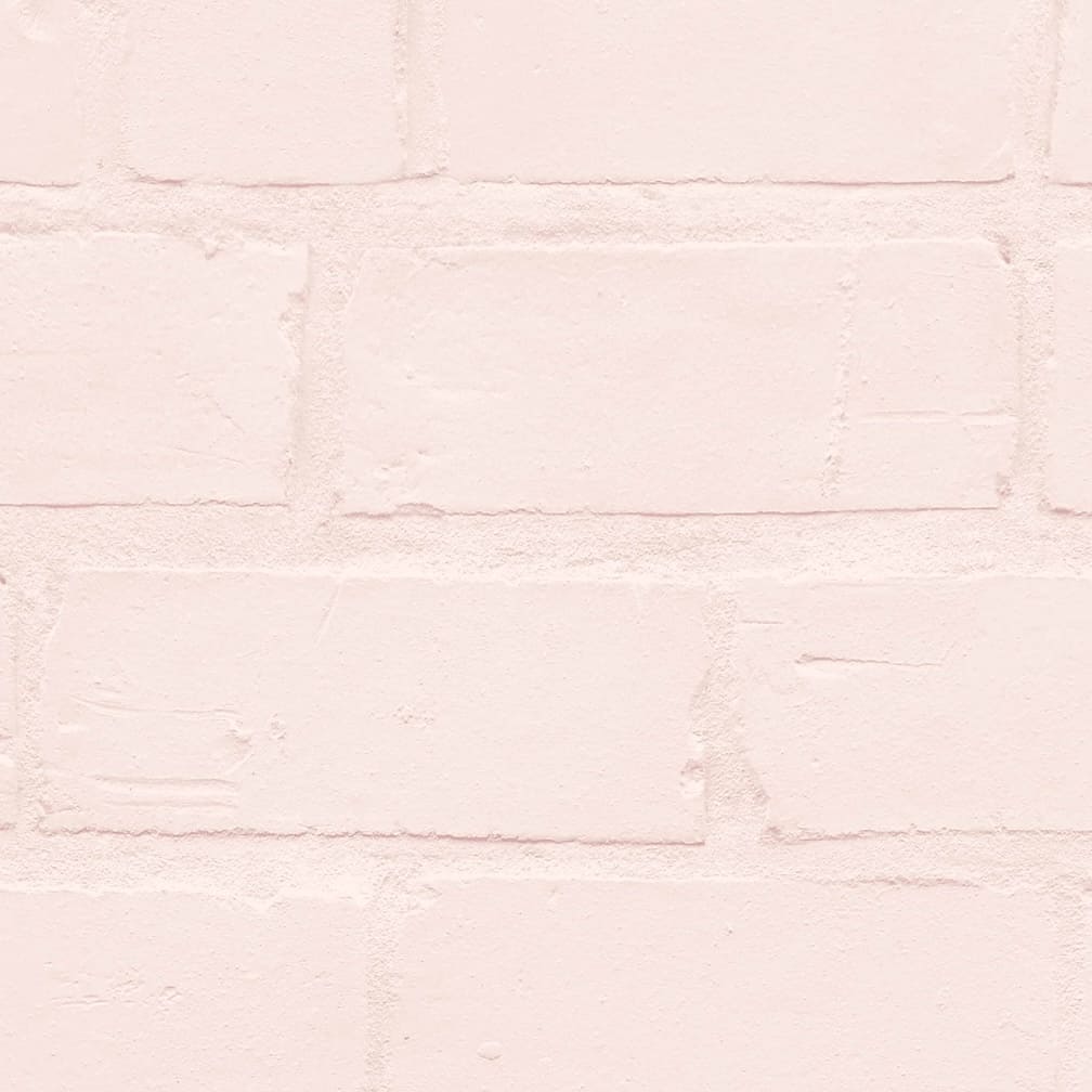 Painted Blush Brick Wallpaper