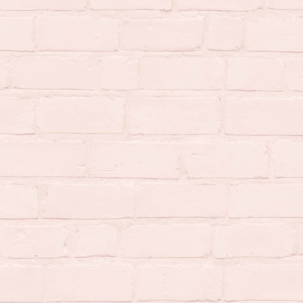 Painted Blush Brick Wallpaper