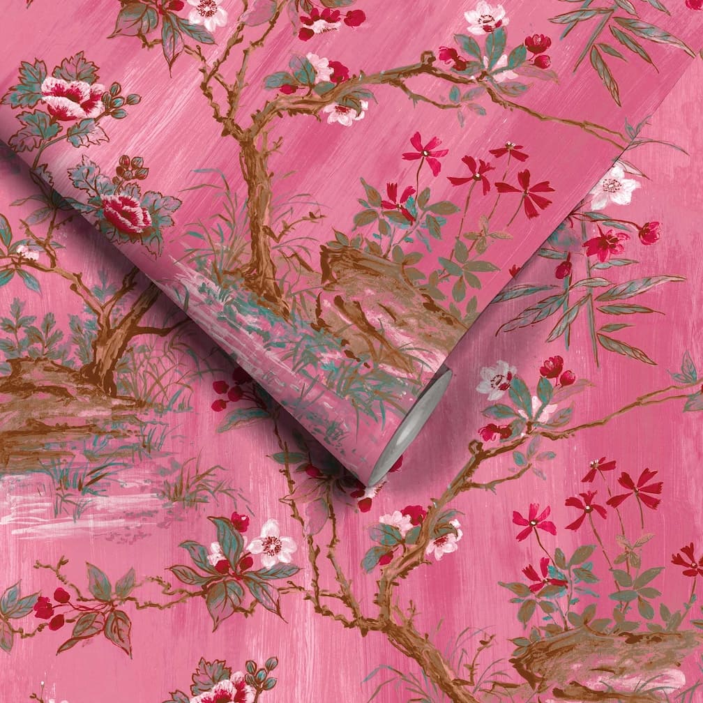 Woodchip & Magnolia Rivington Pink Wallpaper