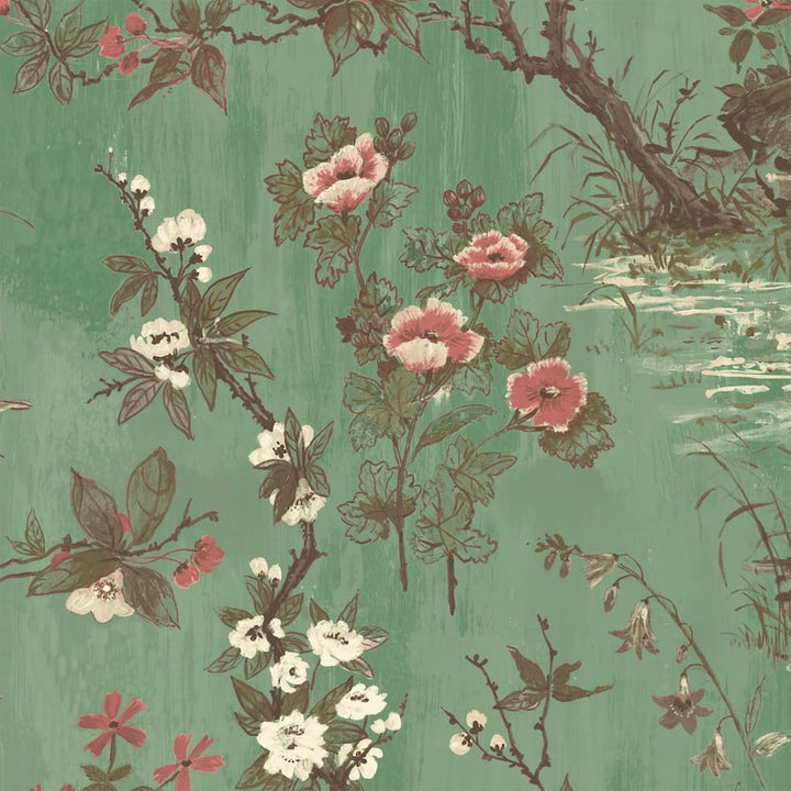 Woodchip & Magnolia Rivington Moss Green Wallpaper