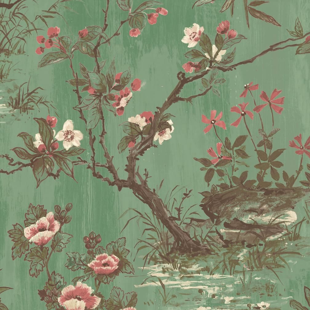 Woodchip & Magnolia Rivington Moss Green Wallpaper
