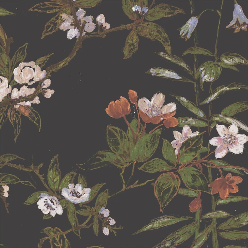Woodchip & Magnolia Rivington Black Wallpaper
