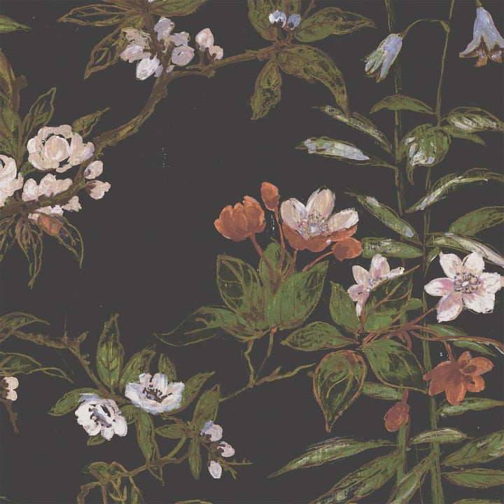 Woodchip & Magnolia Rivington Black Wallpaper