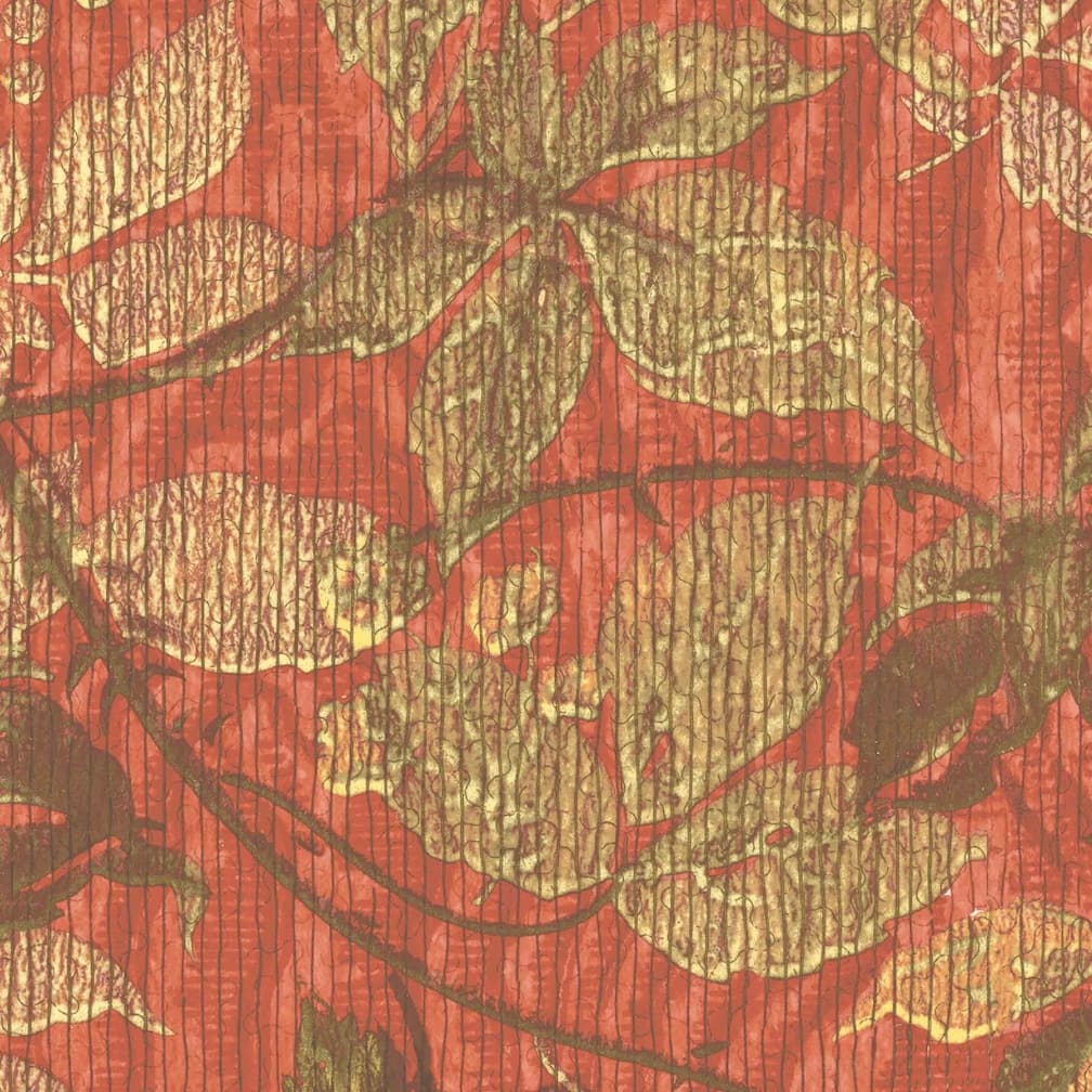 Woodchip & Magnolia Tropic Coral Red Wallpaper