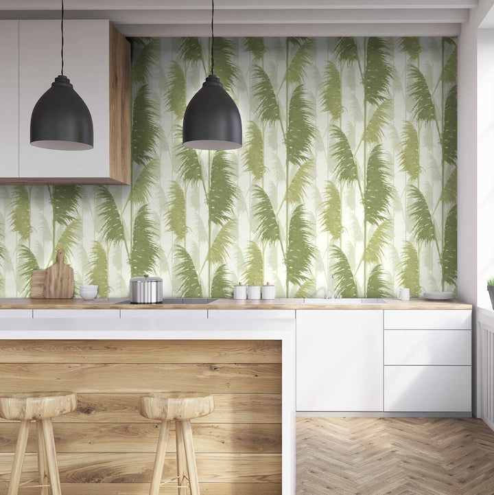 Woodchip & Magnolia Swingers Paradise Green Wallpaper