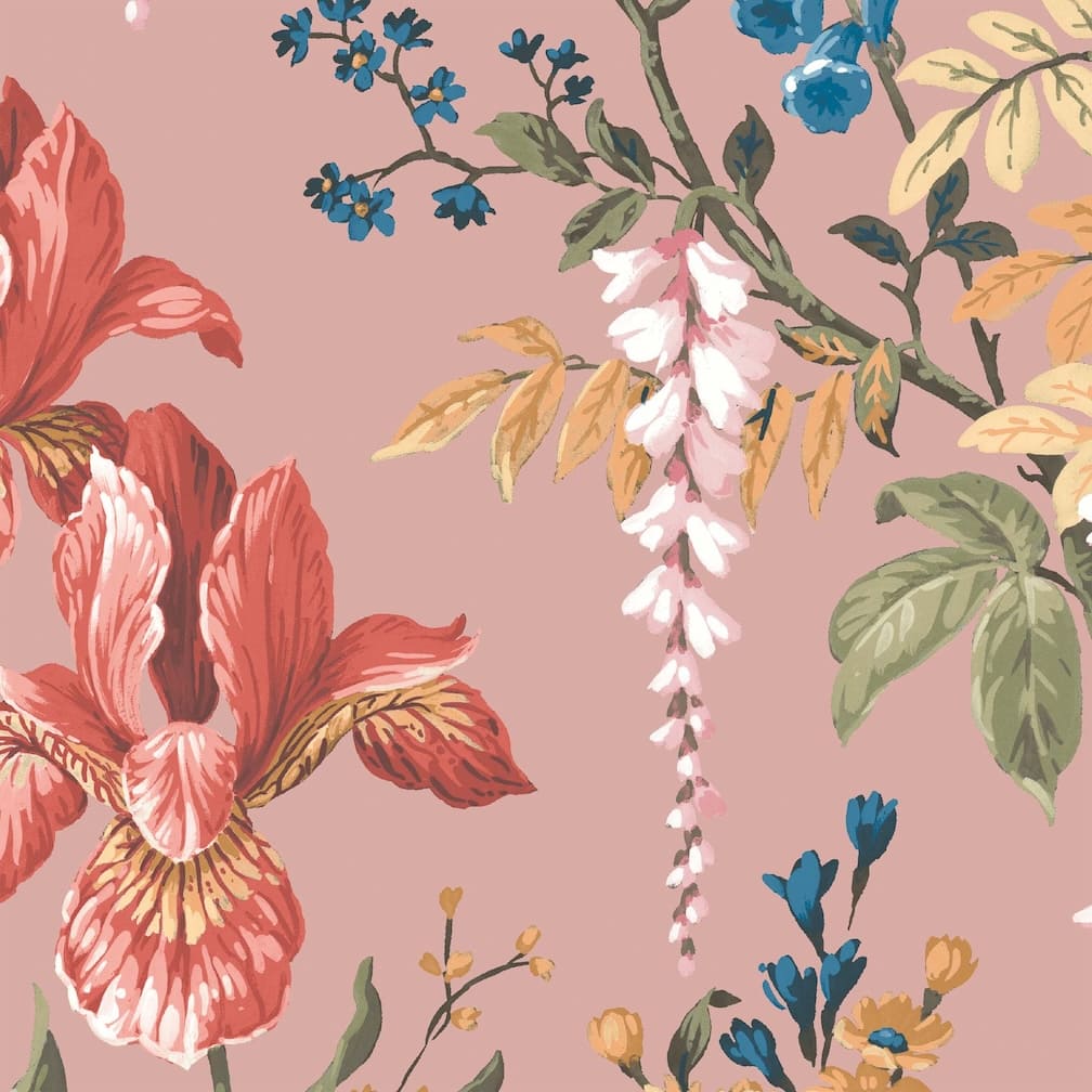 Hestia Salmon Pink Wallpaper