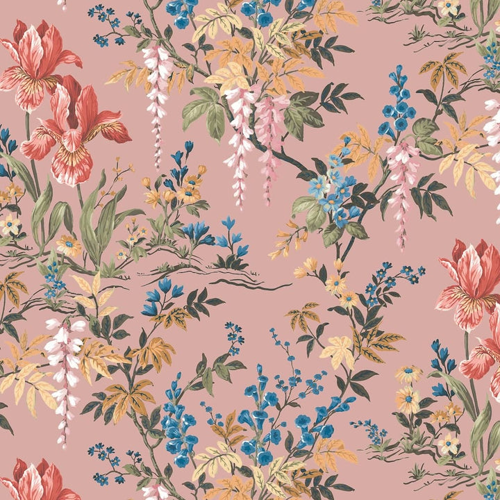Hestia Salmon Pink Wallpaper
