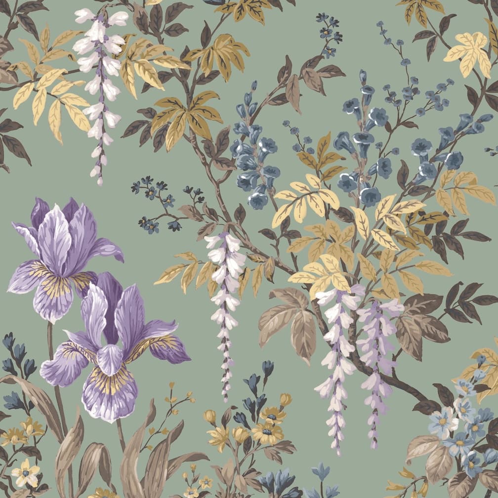 Woodchip & Magnolia Hestia Wild Garlic Green Wallpaper