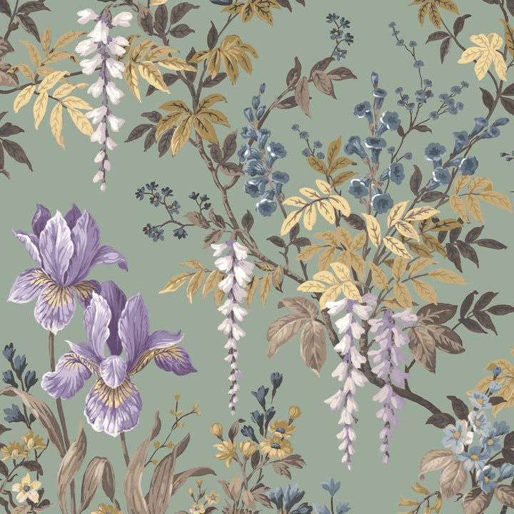 Woodchip & Magnolia Hestia Wild Garlic Green Wallpaper