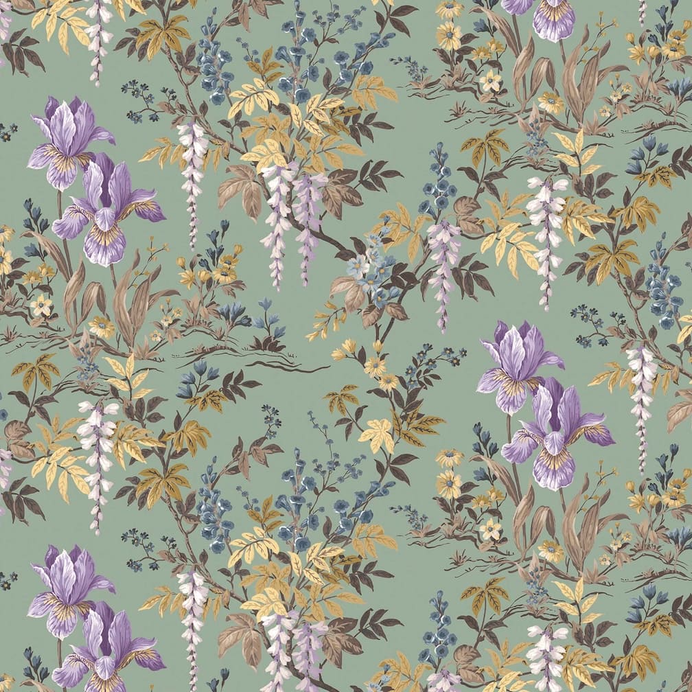 Woodchip & Magnolia Hestia Wild Garlic Green Wallpaper