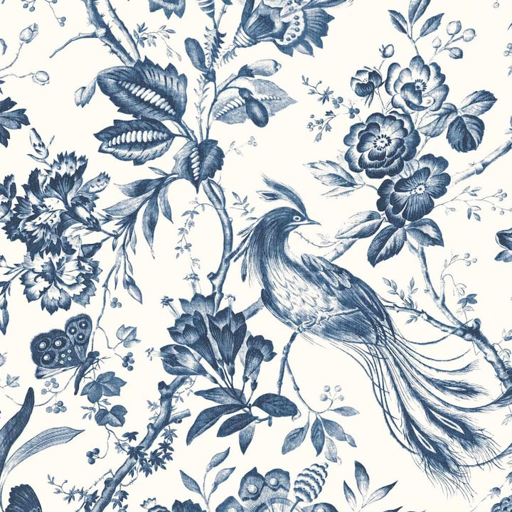 Plumage Porcelain Blue Wallpaper