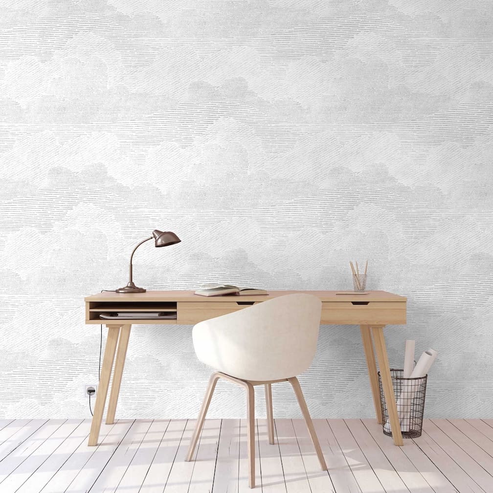 Woodchip & Magnolia Nimbostratus Mist Grey Wallpaper