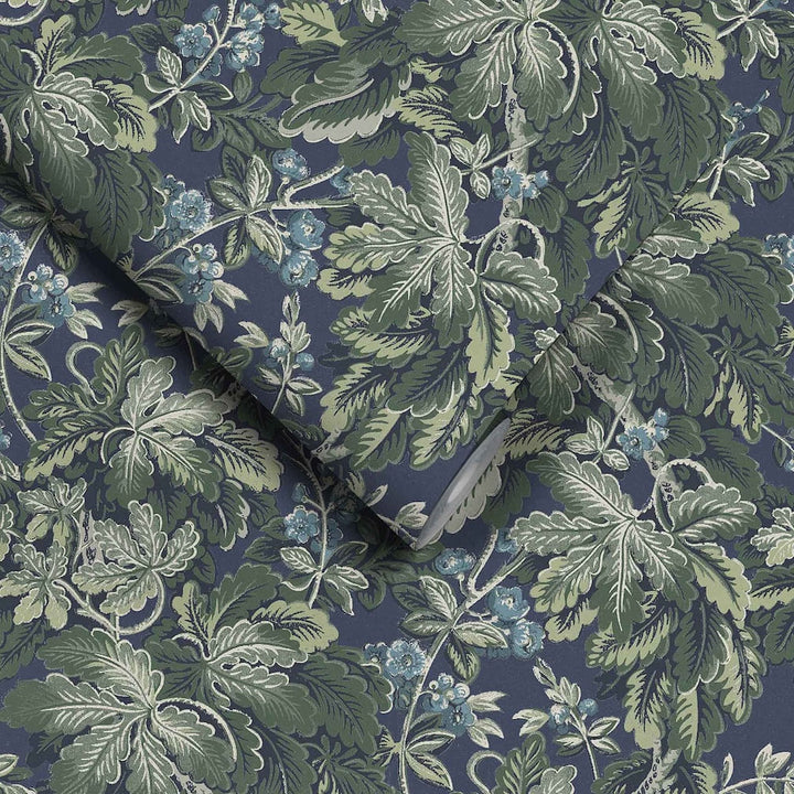 Woodchip & Magnolia Avar Reservoir Blue Wallpaper