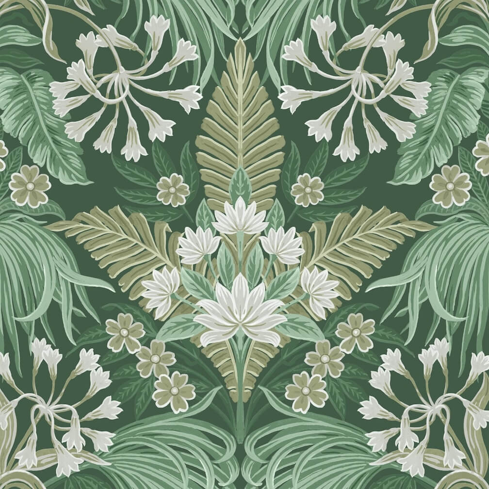 Mirk Moss Green Wallpaper