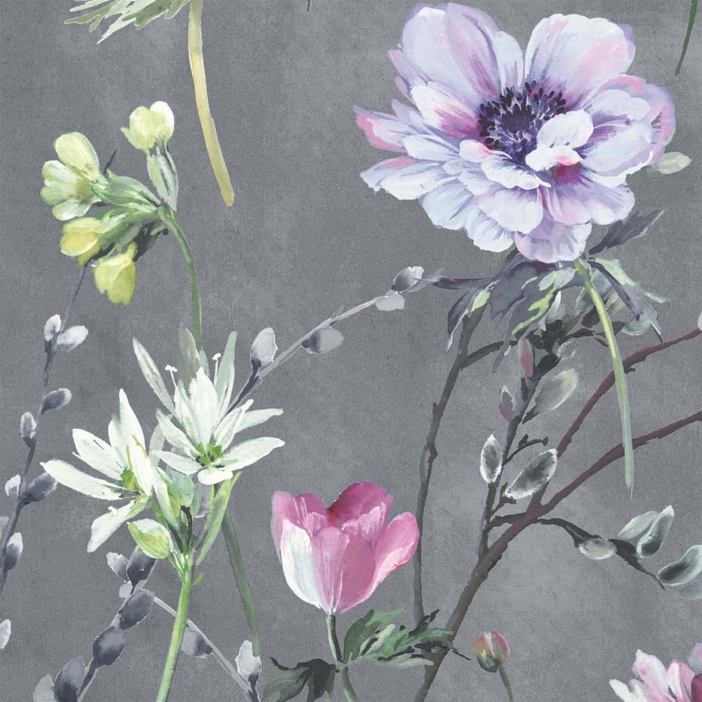 Woodchip & Magnolia Maytime Dusky Grey Wallpaper