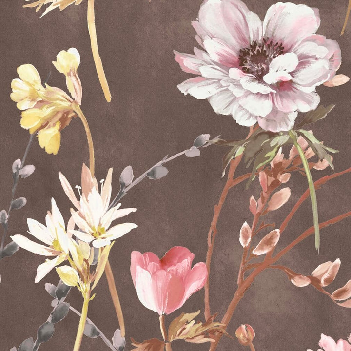 Woodchip & Magnolia Maytime Vintage Brown Wallpaper