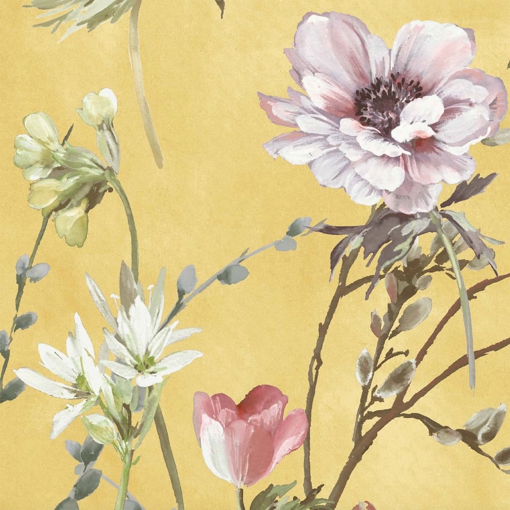 Woodchip & Magnolia Maytime Sunny Yellow Wallpaper