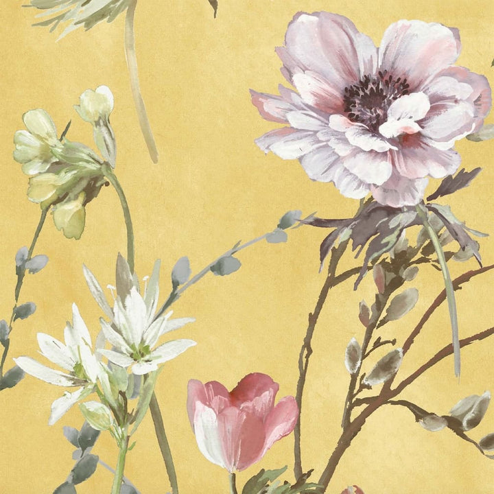 Woodchip & Magnolia Maytime Sunny Yellow Wallpaper